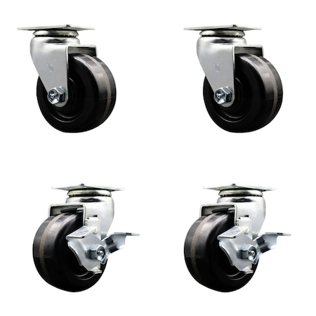 Service Caster Tool Box Caster Wheel Set 4'' Phenolic Swivel Casters, 4PK TOOL-SCC-20S420-PHB-2-TLB-2